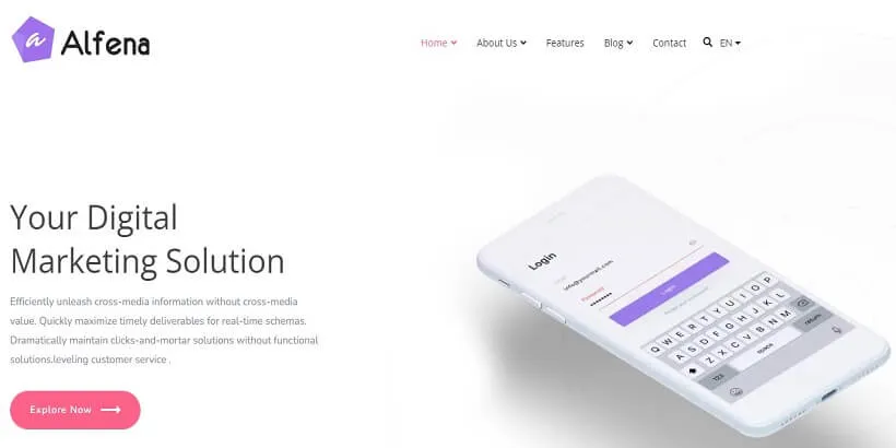 Alfena-Best-Premium-Saas-WordPress-主題
