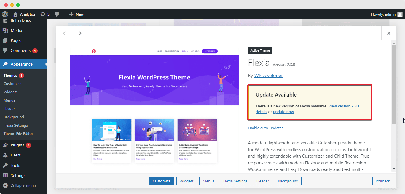 Atualizar tema WordPress Update WordPress Theme