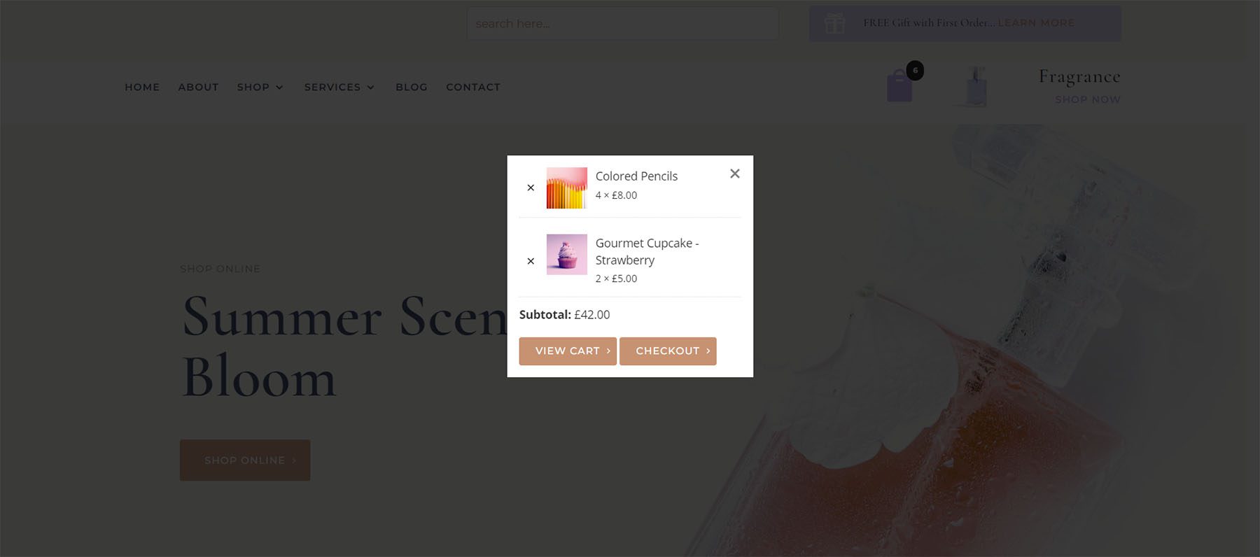 Divi WooCommerce 擴展迷你購物車