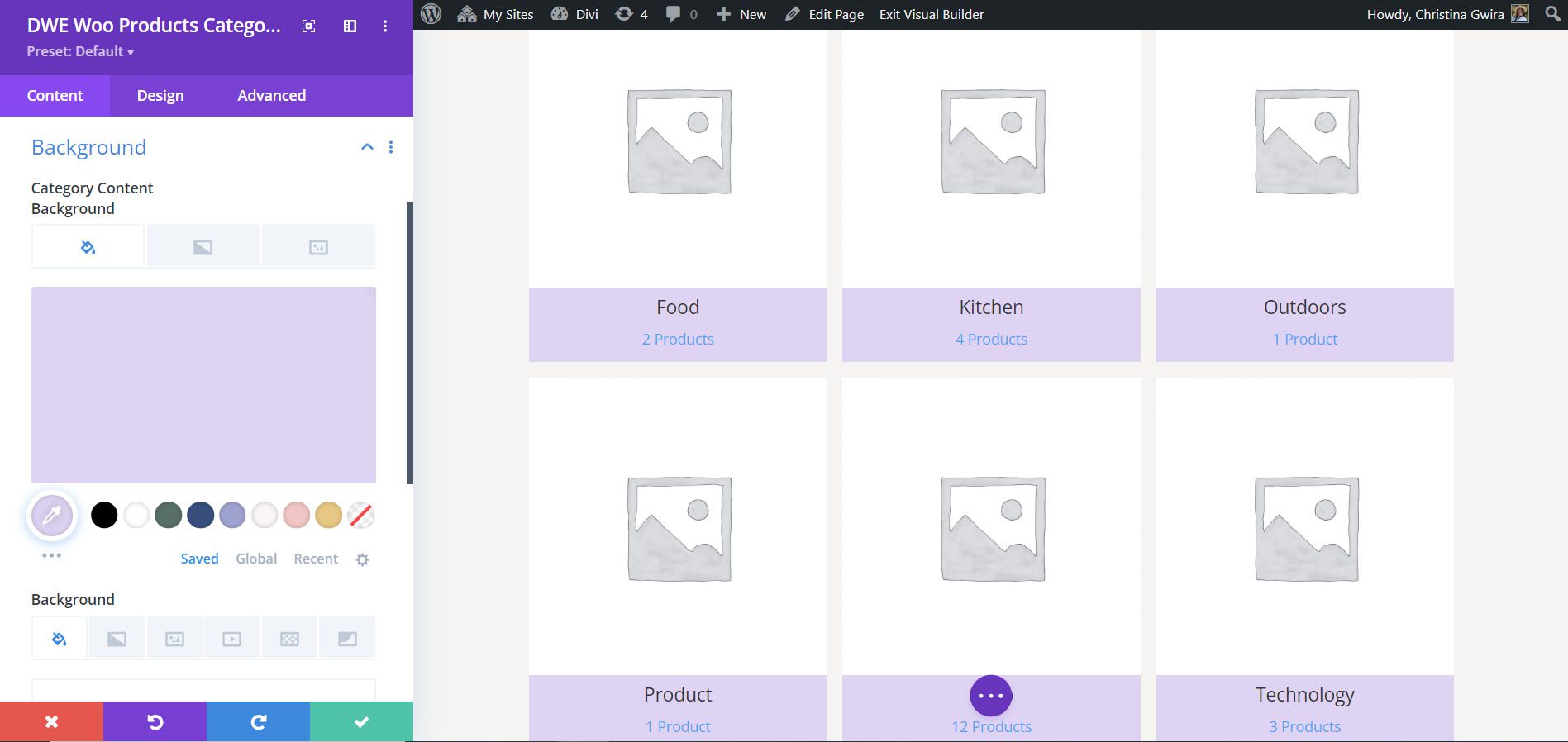 Divi WooCommerce 擴展產品類別
