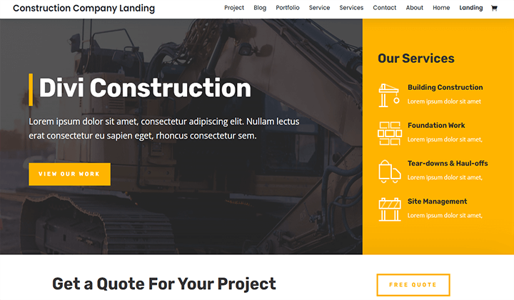 10+ ธีม WordPress สำหรับการผลิตและอุตสาหกรรมที่ดีที่สุดในปี 2022 4 divi construction 21