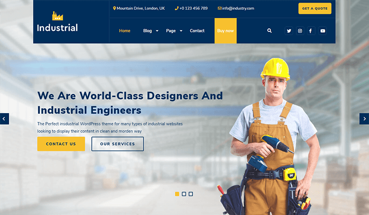 10+ ธีม WordPress อุตสาหกรรมและการผลิตที่ดีที่สุดในปี 2022 7 Manufacturing and Industrial WordPress Themes