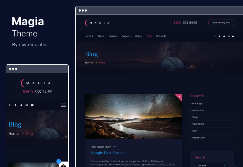 Magia 主题 - 占星家 WordPress 主题