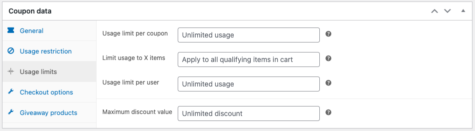 Restrictions d'utilisation des coupons WooCommerce