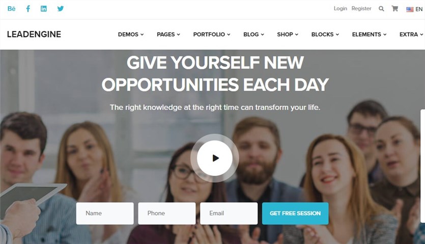 Temas de entrenamiento de LeadEngine wp