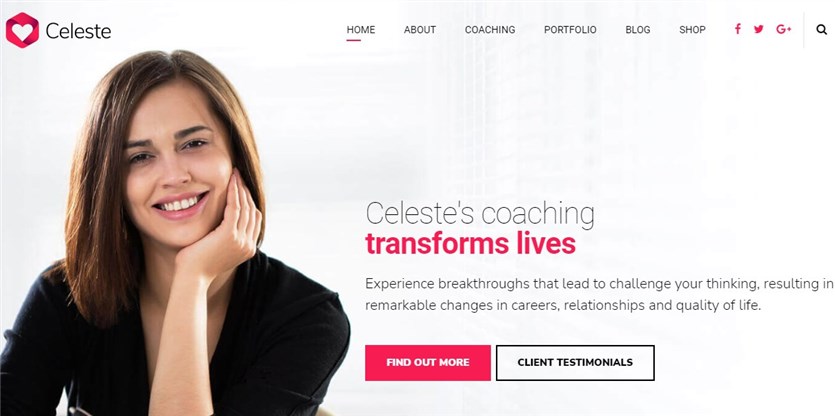 Los mejores temas de WordPress para entrenamiento de Celeste