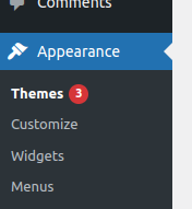 Tablero de WordPress de apariencia