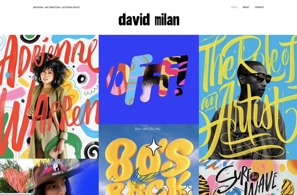 David Milan 是一位 3D 艺术家、导演和手写字体设计师,工作涉及多个学科,包括排版和插图。
