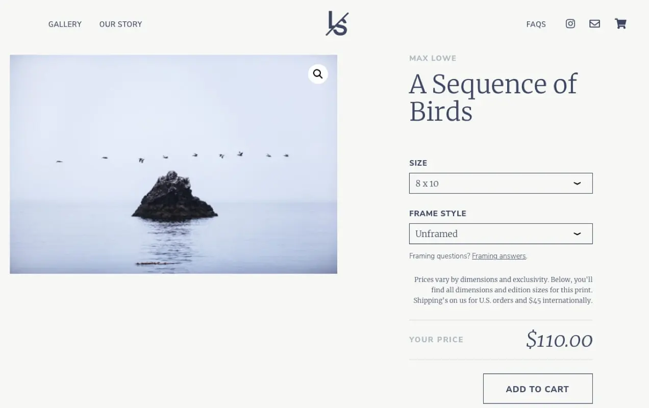page produit avec un beau design neutre
