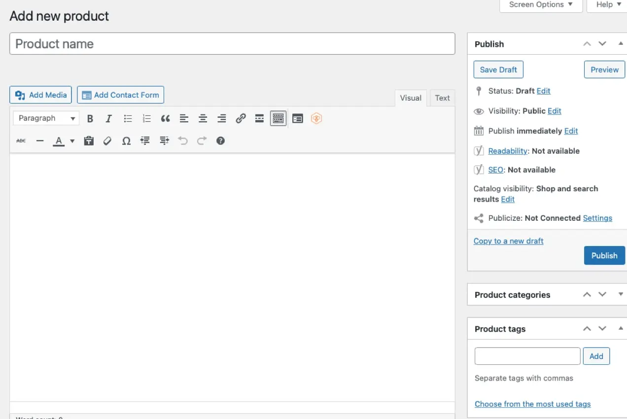 ajouter un nouveau produit dans WooCommerce