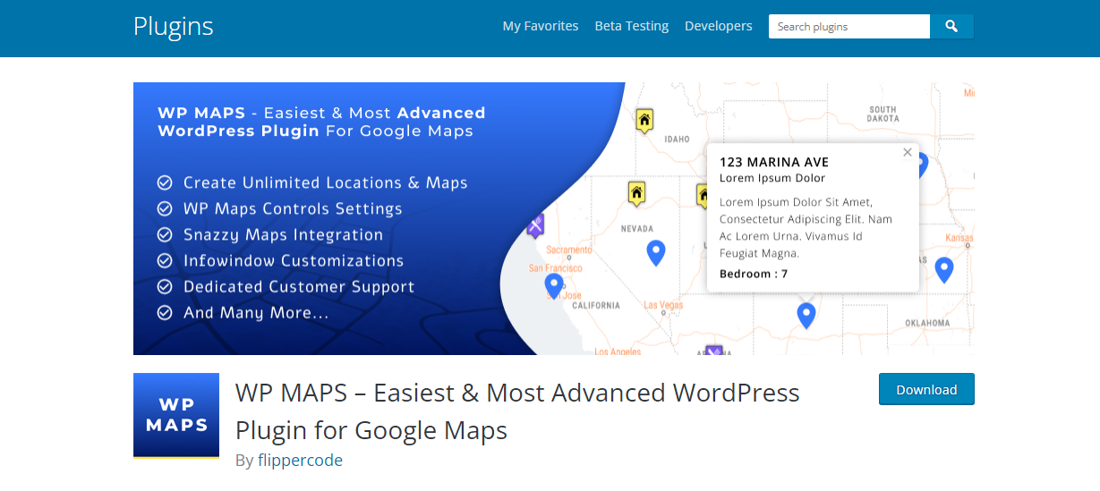 WordPress خرائط جوجل الإضافات