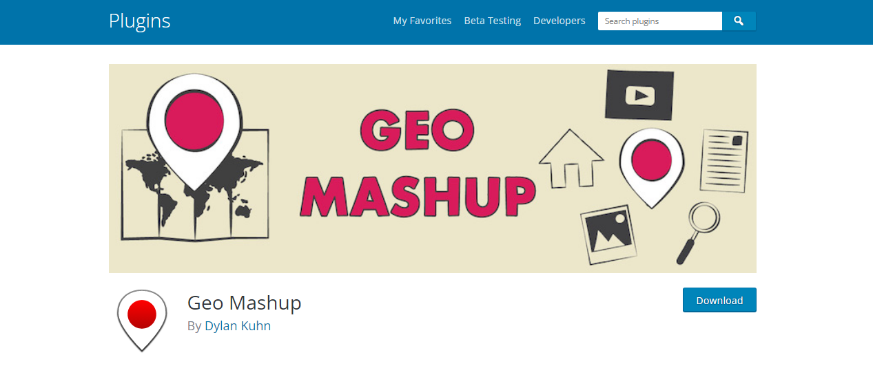 Geo Mashup - إضافات خرائط جوجل ووردبريس