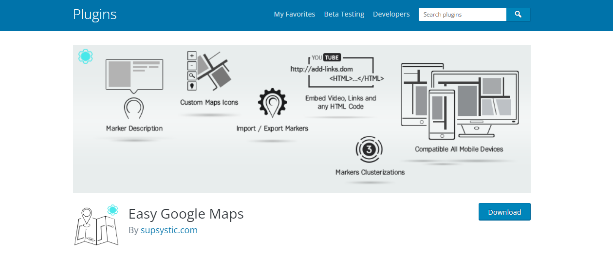 WordPress خرائط جوجل الإضافات