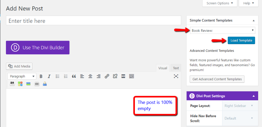 เทมเพลต Divi