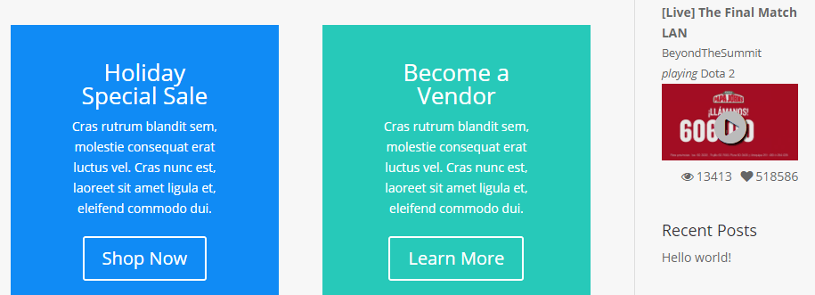 Un exemple de widget Twitch.