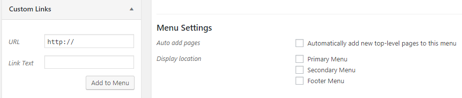 Ajout d'un lien personnalisé à votre menu.