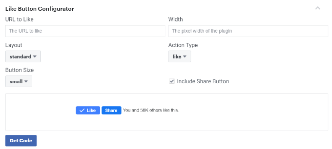 การตั้งค่าปุ่มถูกใจ Get code from Facebook developer site