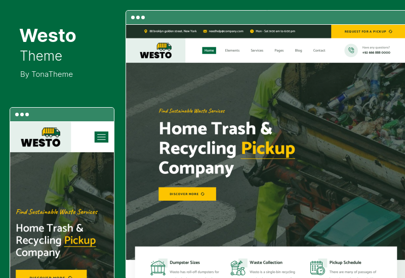 Westo 主題 - 垃圾處理服務 WordPress 主題