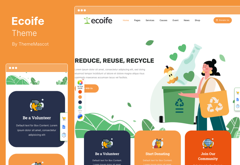 Ecoife 主題 - 環境生態 WordPress 主題