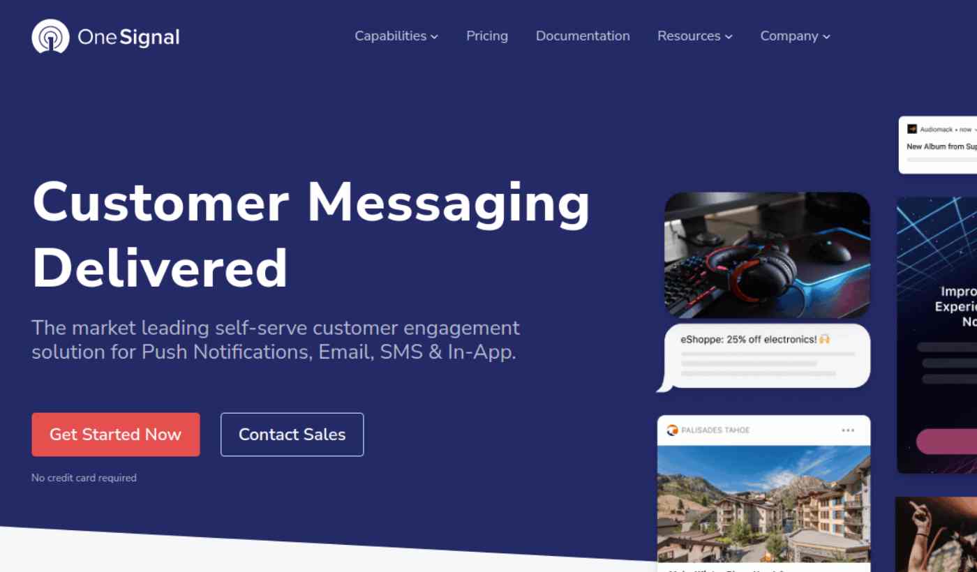 Sito Web OneSignal