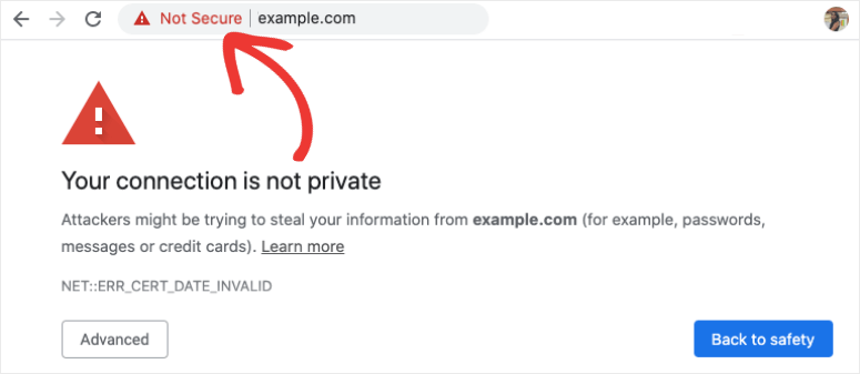 site-is-not-secure-warning - IsItWP - 免費的 WordPress 主題檢測器 site-is-not-secure-warning