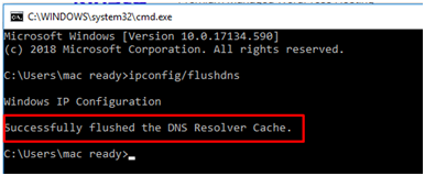 Comment vider facilement le cache de commandes DNS (Windows, Mac, Linux) 5 Successfully flushed the DNS resolver cache message