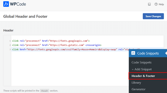 gunakan plugin wpcode
