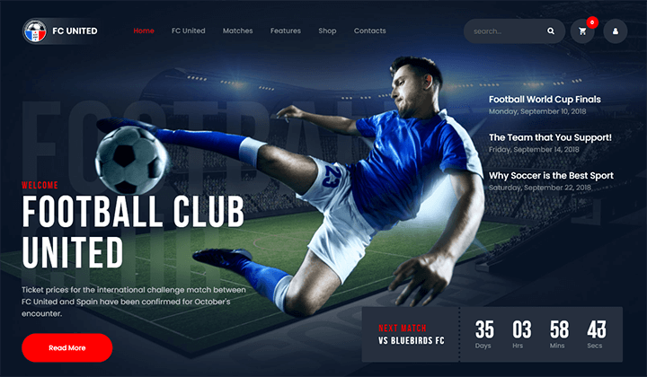 9+ 2022 年足球俱乐部和足球的最佳 WordPress 主题 7 WordPress themes for football clubs and soccer