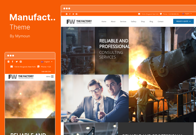 Motyw produkcyjny - Motyw fabryczny i przemysłowy WordPress