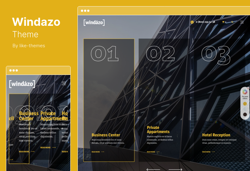 Motyw Windazo - Motyw WordPress z plastikowymi oknami i drzwiami