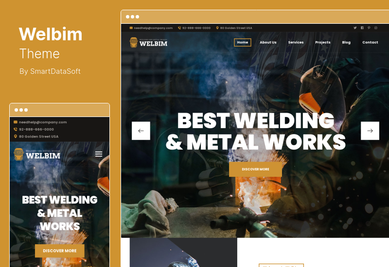 Motyw Welbim - Motyw WordPress Usługi spawalnicze