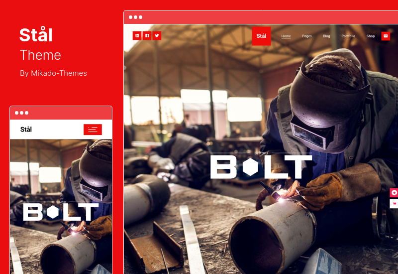 Stal Theme - Przemysłowy motyw WordPress