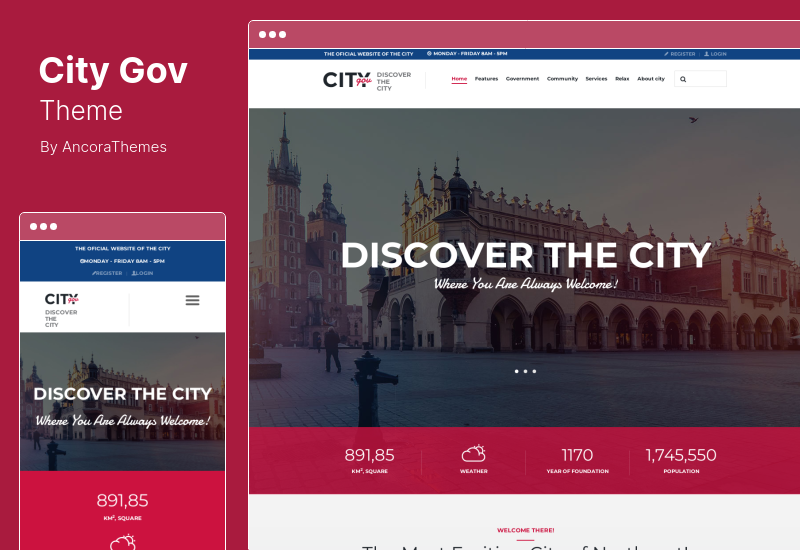 City Gov Theme - เทศบาลเมือง & พอร์ทัลเทศบาล ธีม WordPress ทางการเมือง