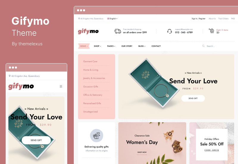 Tema Gifymo - Tema WordPress pentru magazin de cadouri