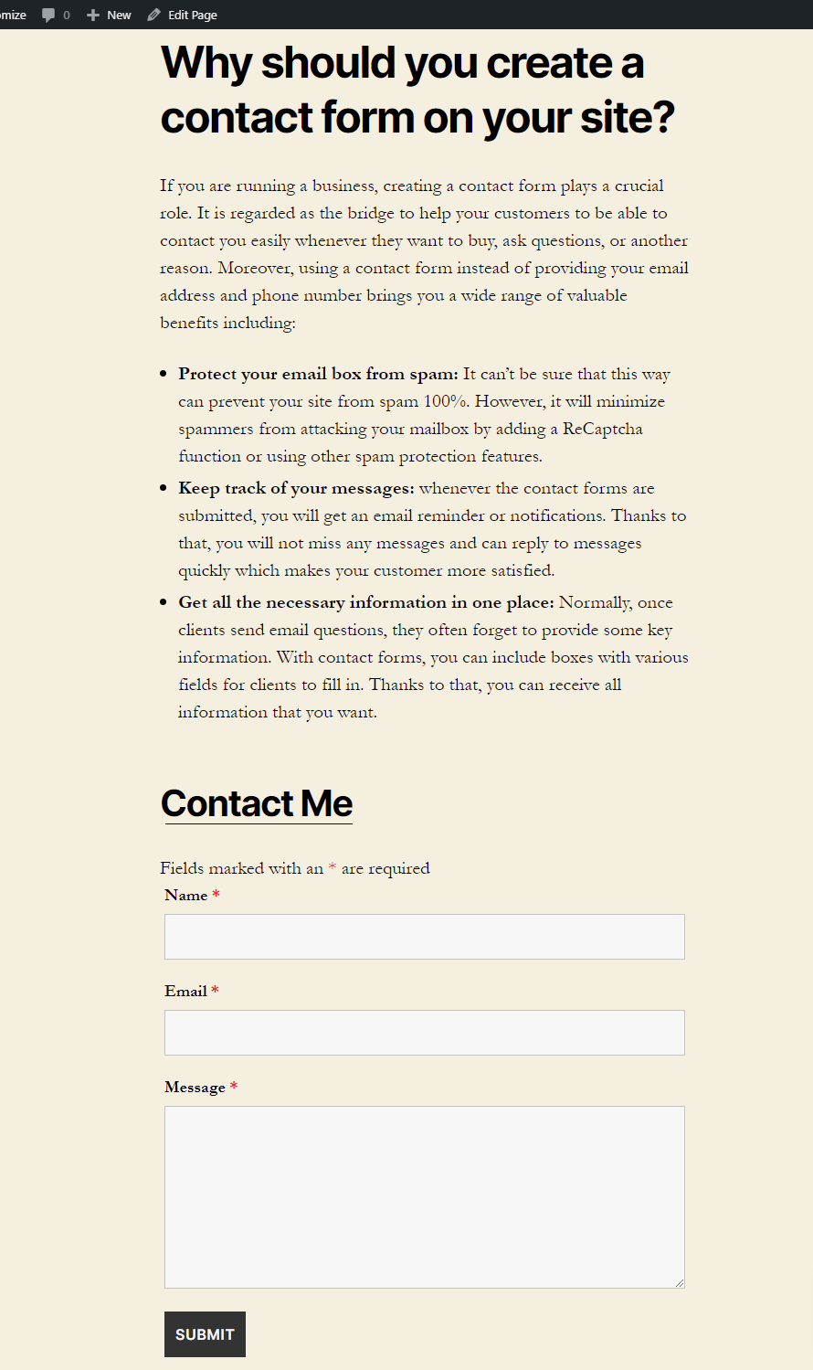 สร้างแบบฟอร์มการติดต่อใน Wordpress 11