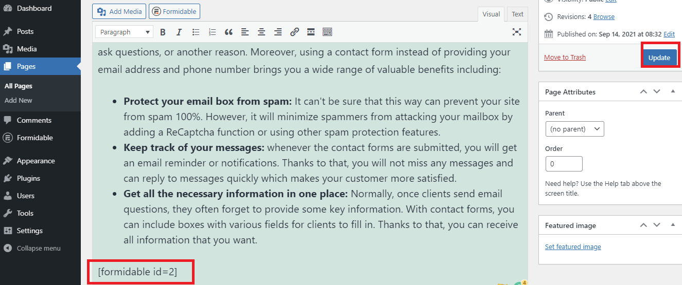 สร้างแบบฟอร์มการติดต่อใน Wordpress 20
