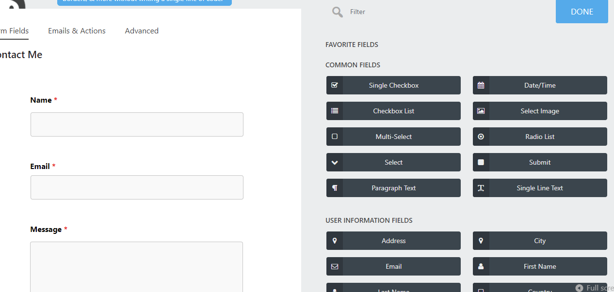 สร้างแบบฟอร์มการติดต่อใน Wordpress 5