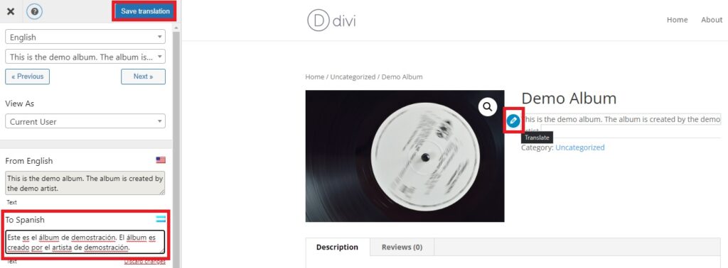 traducir la descripción del producto cómo traducir woocommerce