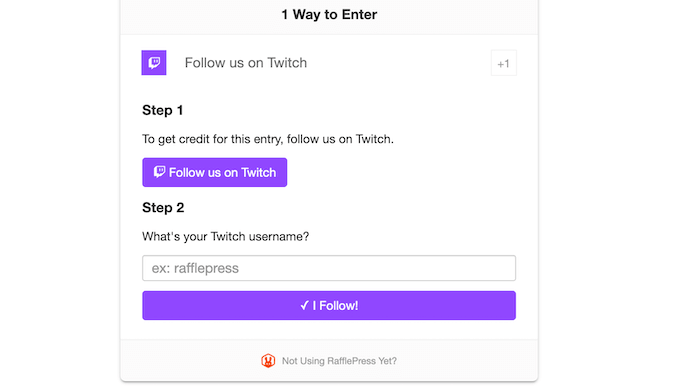 Ein Twitch-Werbegeschenk
