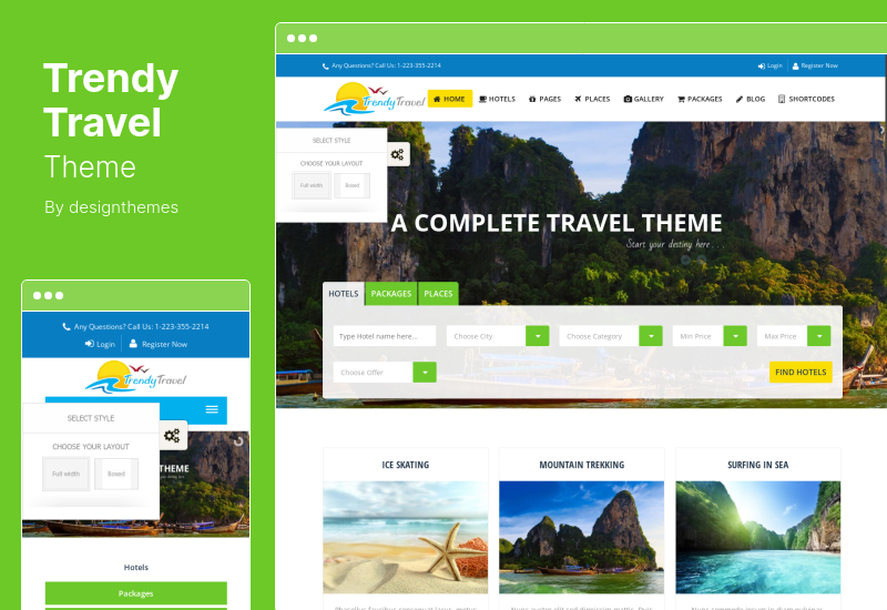 時尚旅遊主題 - Tourism & Travel WordPress 主題
