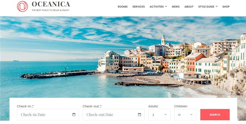 Oceanica เลือกธีม WordPress