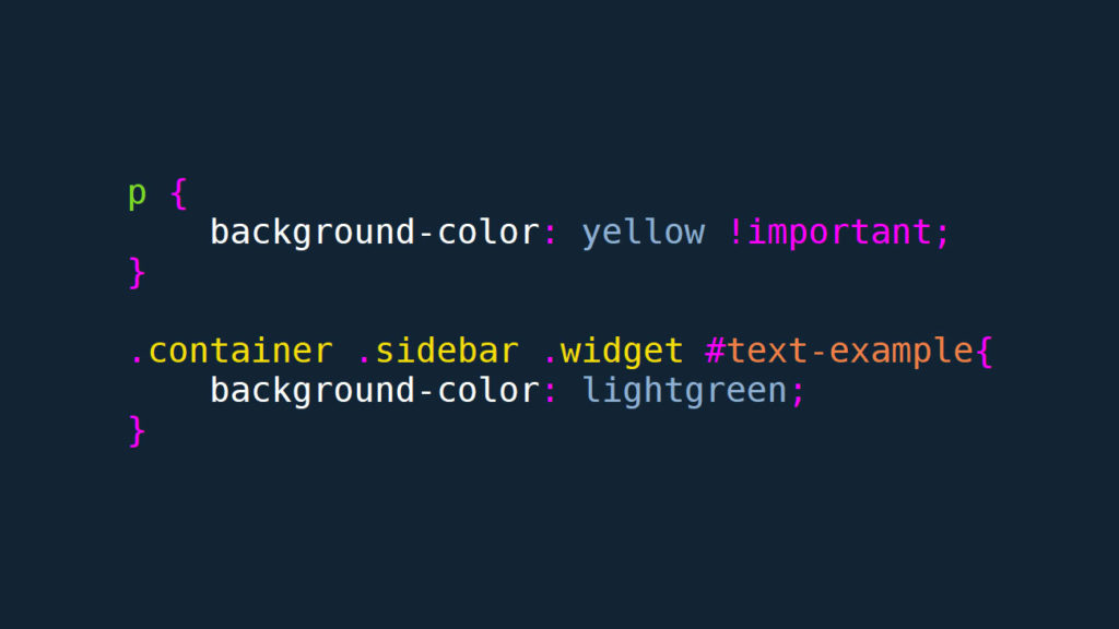css 特异性示例