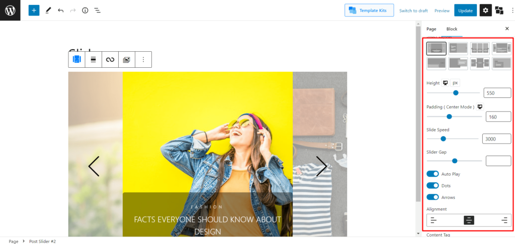 Der neueste Slider-Block von PostX bringt erstaunliche neue Layout-Möglichkeiten 5 Customization Options