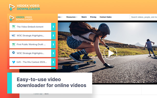 10+ 최고의 무료 비디오 다운로더 Chrome 확장 프로그램 80 viddex video downloader