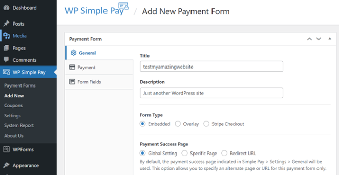 wpsimplepayformgeneralsettings - SeedProd payment form general settings