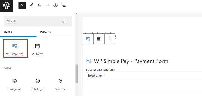 addawpsimplepayblock - SeedProd Add the WP Simple Pay WordPress block