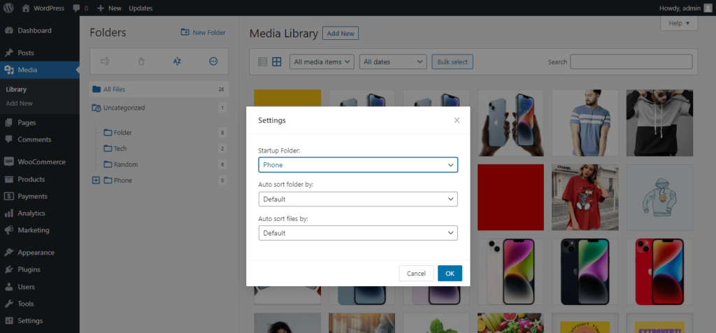 catfolders-dashboard-startup-文件夾 wp-media-folders-dashboard-startup-folder.png