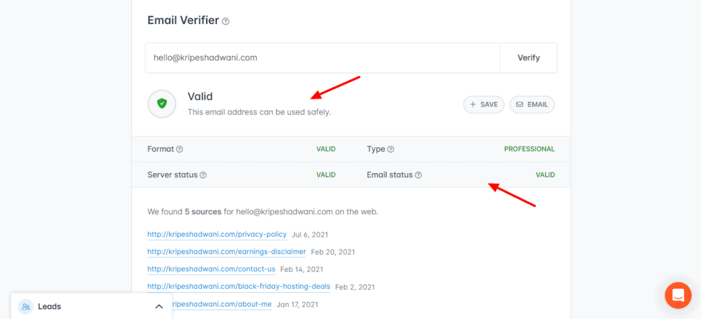 Hunter E-Mail-Verifizierer