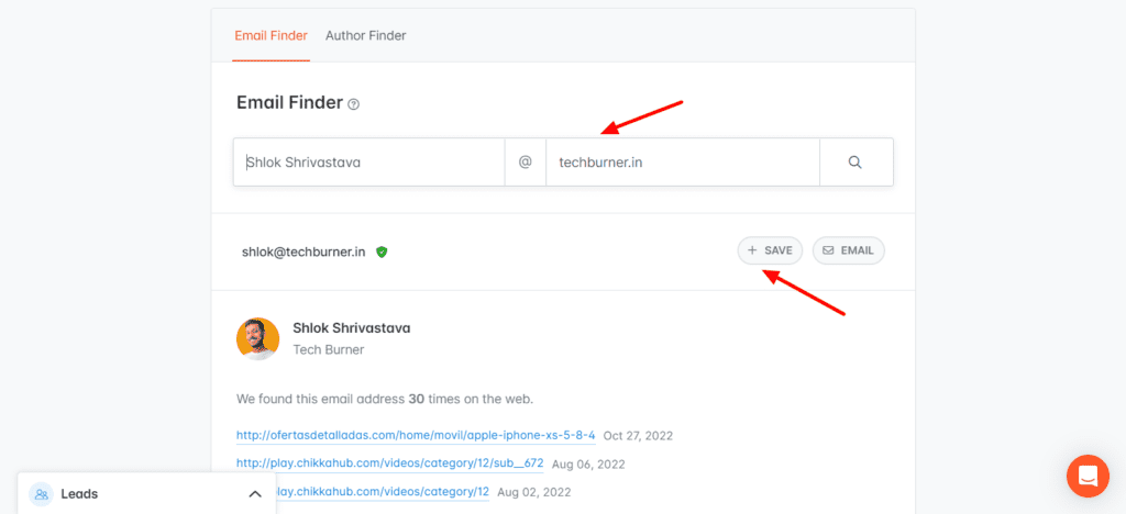 Hunter E-Mail-Finder