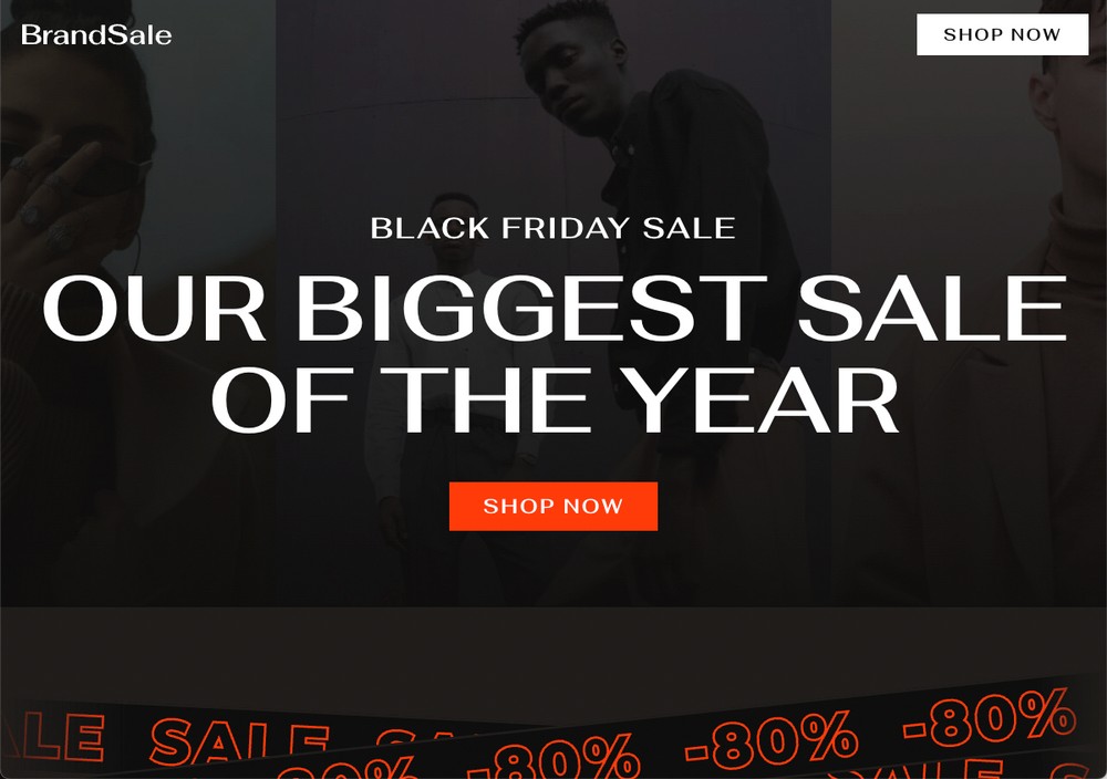 ตัวอย่างหน้าแรกของ Black Friday